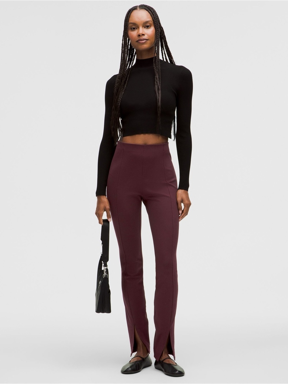 Lululemon Stretch Knit High-Rise Pull-On Ponte Pant Regular Garnet Size Large